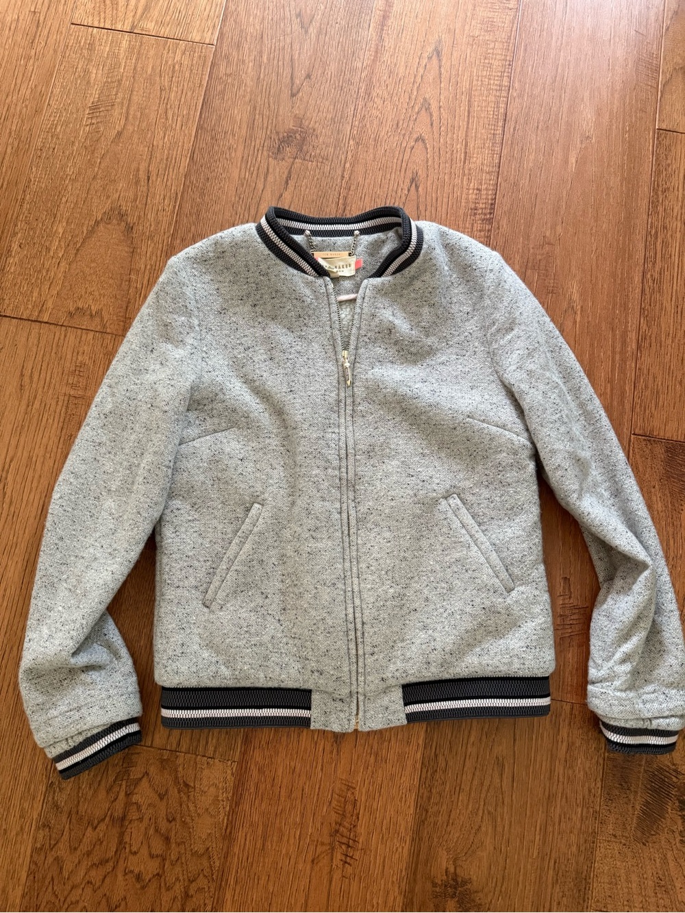 Ted Baker - Boucle bomber jacket with sherpa lining